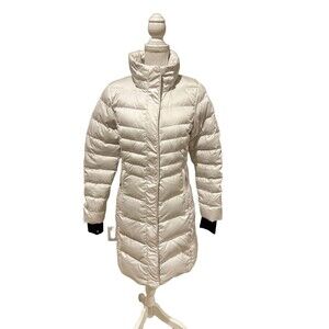 LOLE Women's XS White Duck Down Parka Long Winter Coat